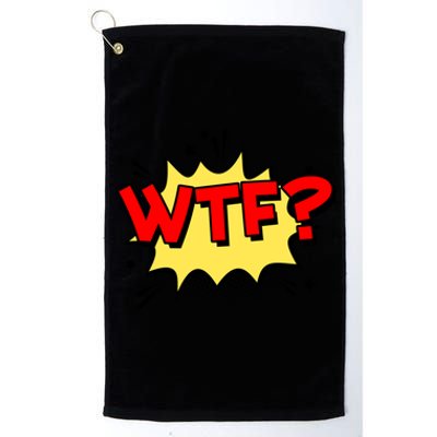 Wtf Funny Comic Book Wtf Gift Platinum Collection Golf Towel