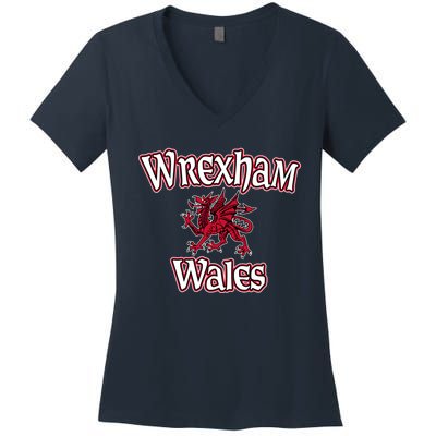 Wrexham Football Club Champion Wale Women's V-Neck T-Shirt