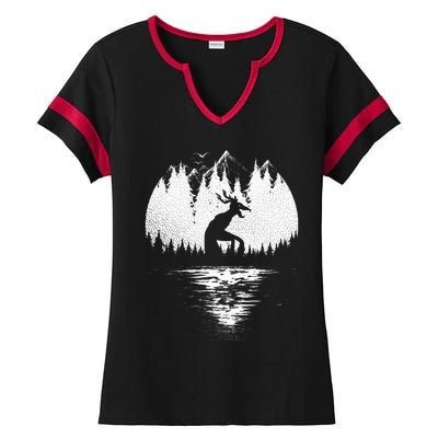 Wendigo Folklore Cryptozoology Ladies Halftime Notch Neck Tee