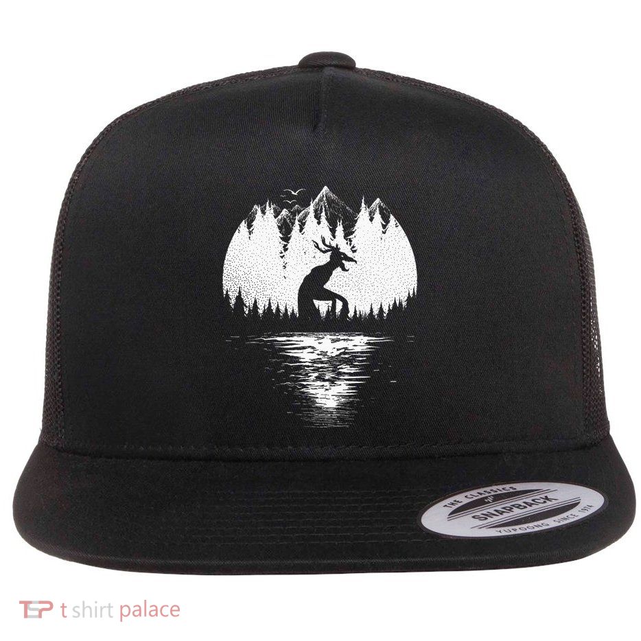 Wendigo Folklore Cryptozoology Flat Bill Trucker Hat