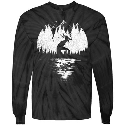 Wendigo Folklore Cryptozoology Tie-Dye Long Sleeve Shirt