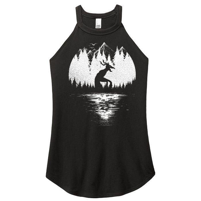 Wendigo Folklore Cryptozoology Women’s Perfect Tri Rocker Tank