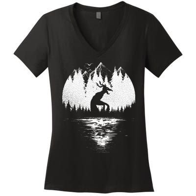 Wendigo Folklore Cryptozoology Women's V-Neck T-Shirt