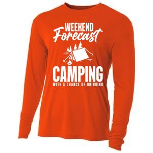 Weekend Forecast Camping With A Good Chance Of Ing Gift Cooling Performance Long Sleeve Crew