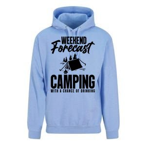 Weekend Forecast Camping With A Good Chance Of Ing Gift Unisex Surf Hoodie