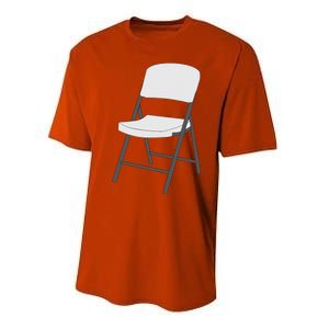 White Folding Chair Performance Sprint T-Shirt