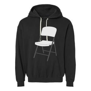 White Folding Chair Garment-Dyed Fleece Hoodie