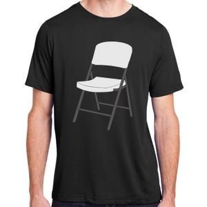 White Folding Chair Adult ChromaSoft Performance T-Shirt