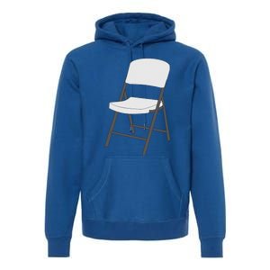 White Folding Chair Premium Hoodie