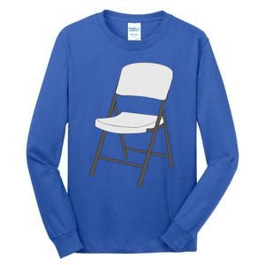 White Folding Chair Tall Long Sleeve T-Shirt