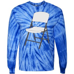 White Folding Chair Tie-Dye Long Sleeve Shirt