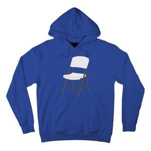 White Folding Chair Tall Hoodie