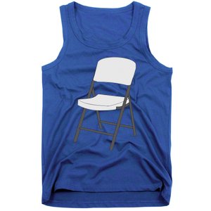 White Folding Chair Tank Top