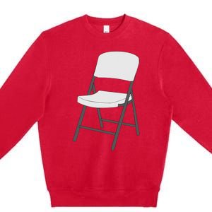 White Folding Chair Premium Crewneck Sweatshirt