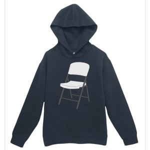 White Folding Chair Urban Pullover Hoodie