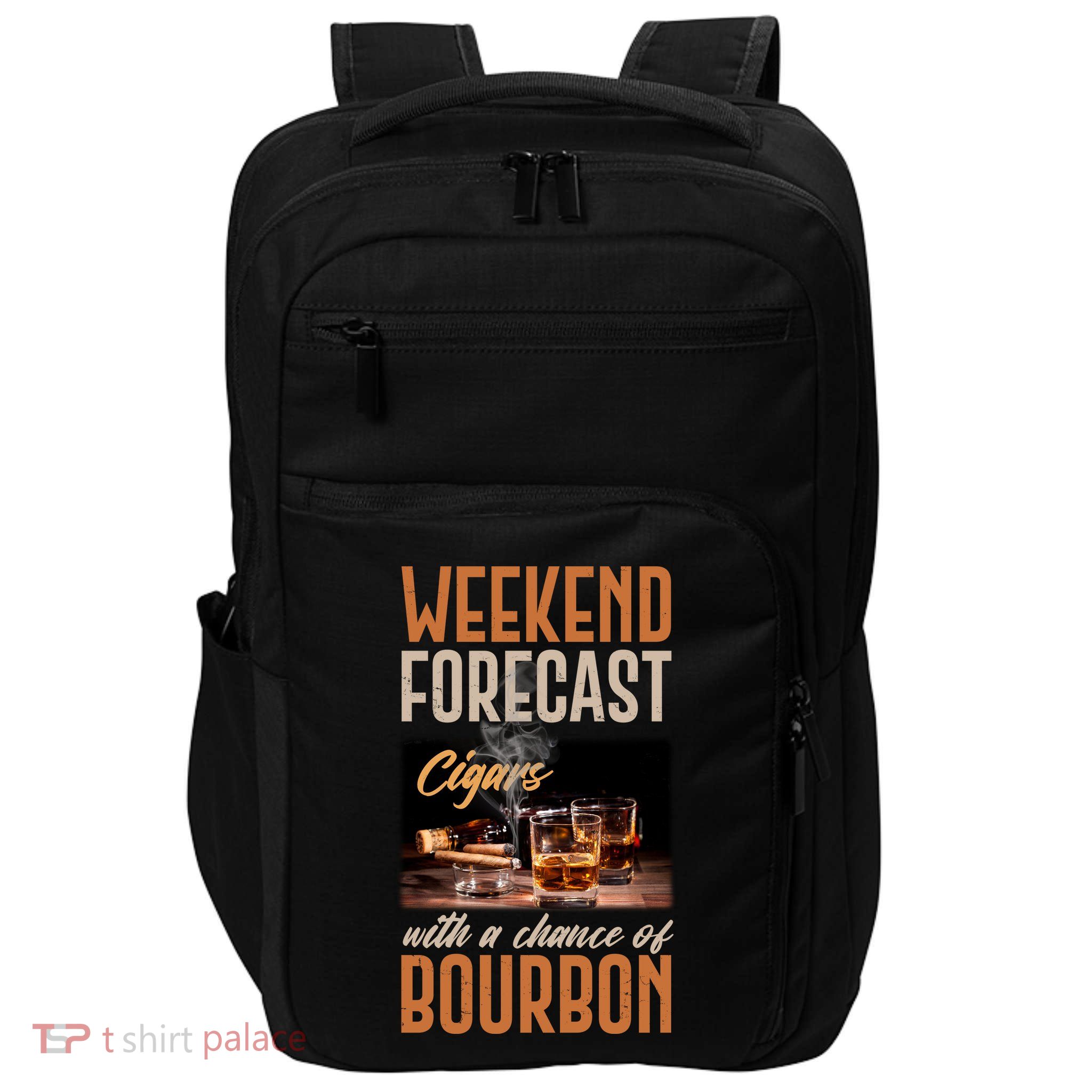 Weekend Forecast Cigars With Chance Bourbon Impact Tech Backpack