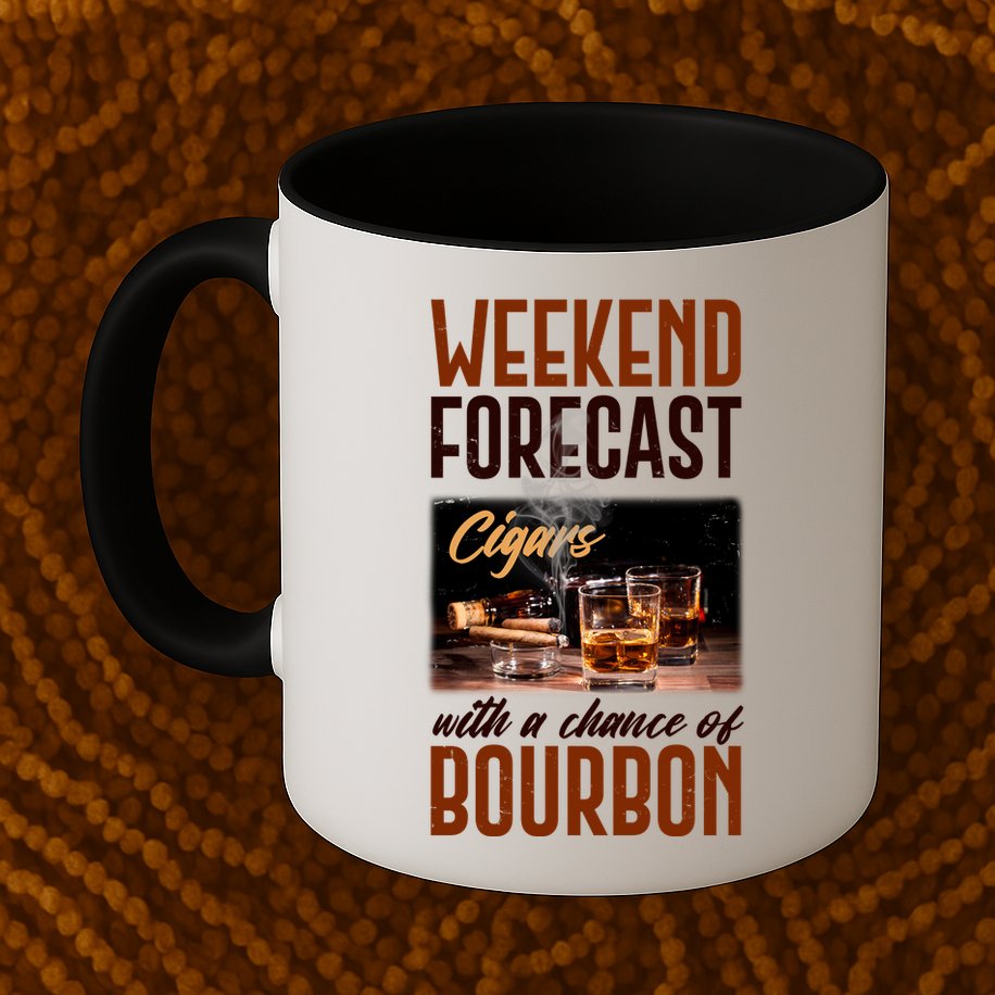 Weekend Forecast Cigars With Chance Bourbon Mug