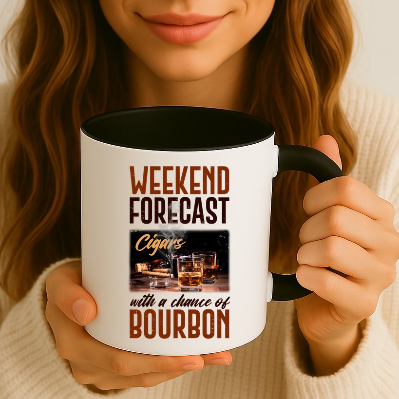 Weekend Forecast Cigars With Chance Bourbon Mug