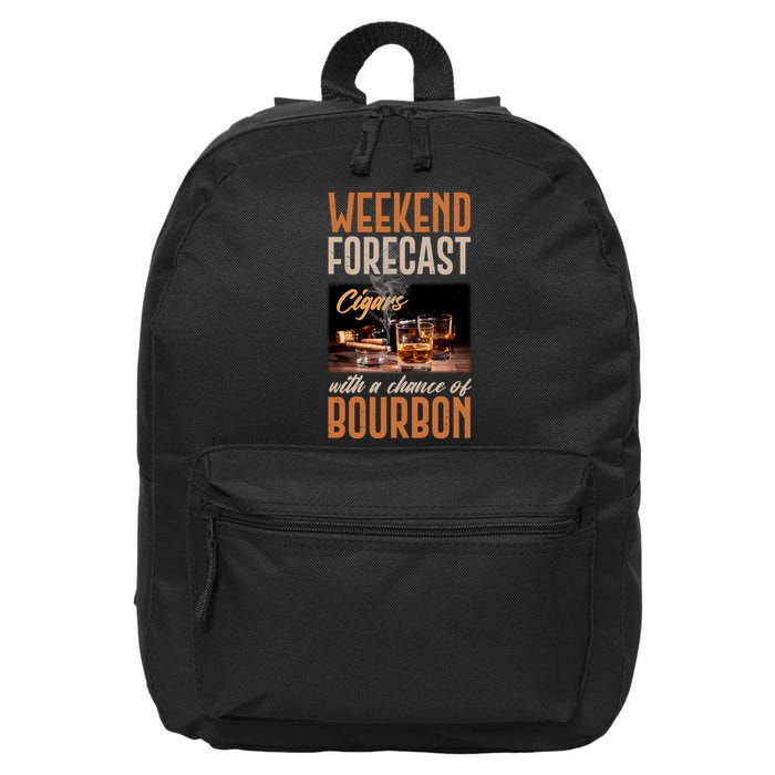 Weekend Forecast Cigars With Chance Bourbon 16 in Basic Backpack