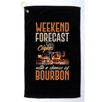 Weekend Forecast Cigars With Chance Bourbon Golf Towel