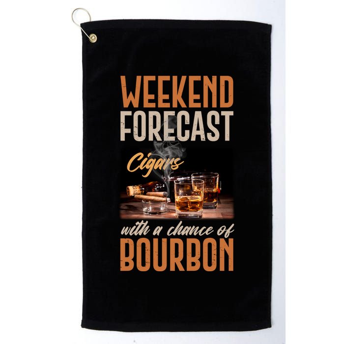 Weekend Forecast Cigars With Chance Bourbon Golf Towel