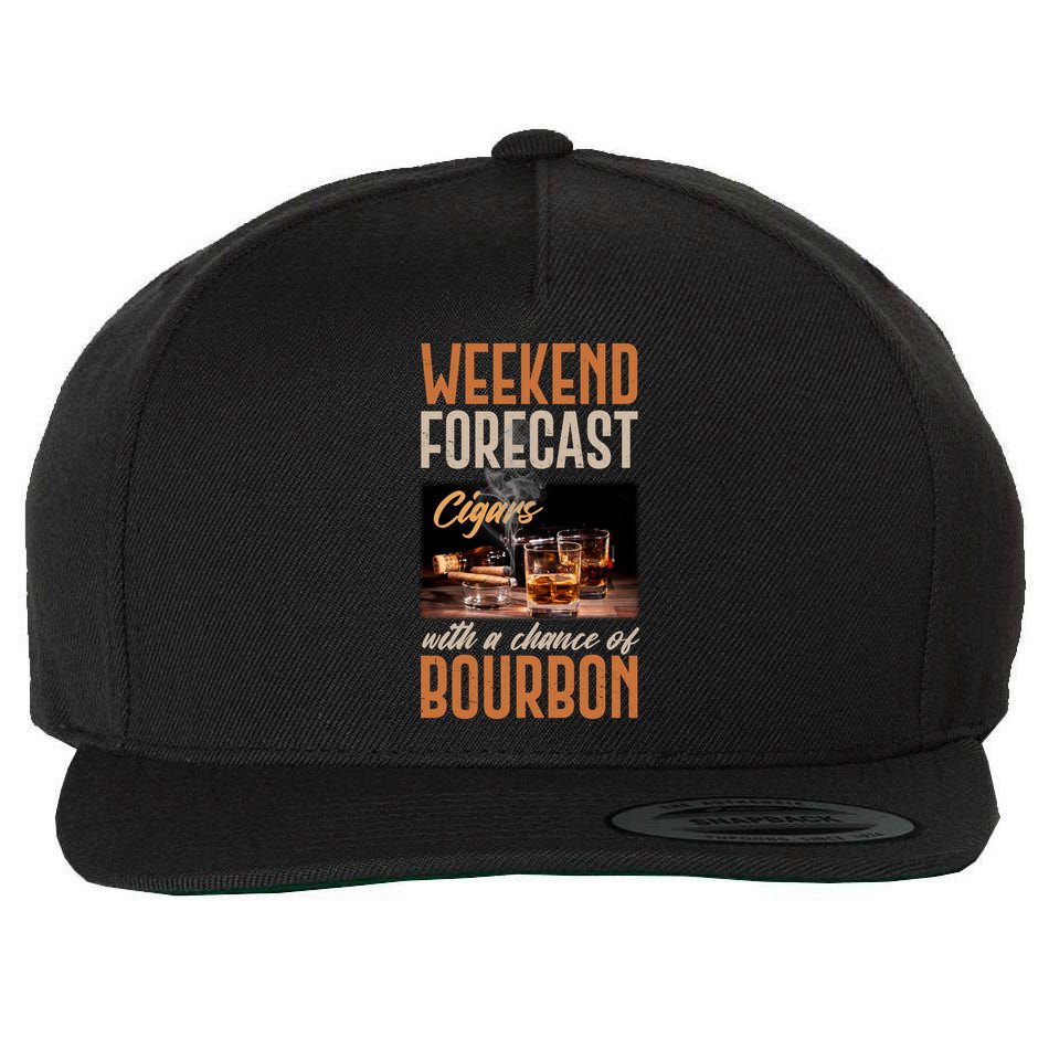 Weekend Forecast Cigars With Chance Bourbon Wool Snapback Cap