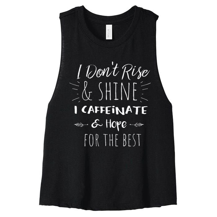 Womens Funny Coffee Coffee Lover Saying Gift For Her Mom Wine Women's Racerback Cropped Tank