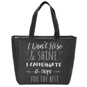 Womens Funny Coffee Coffee Lover Saying Gift For Her Mom Wine Zip Tote Bag