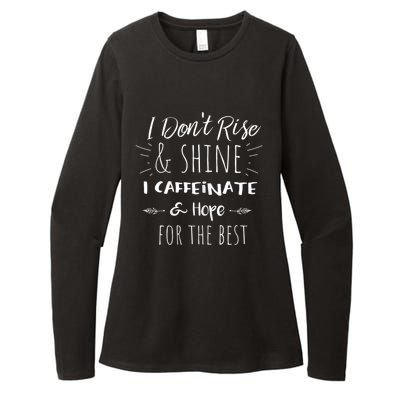 Womens Funny Coffee, Coffee Lover Saying Gift For Her Mom Wine Womens CVC Long Sleeve Shirt