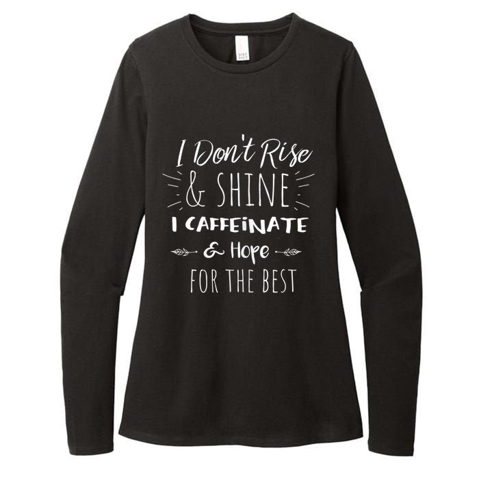 Womens Funny Coffee, Coffee Lover Saying Gift For Her Mom Wine Womens CVC Long Sleeve Shirt