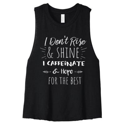 Womens Funny Coffee, Coffee Lover Saying Gift For Her Mom Wine Women's Racerback Cropped Tank