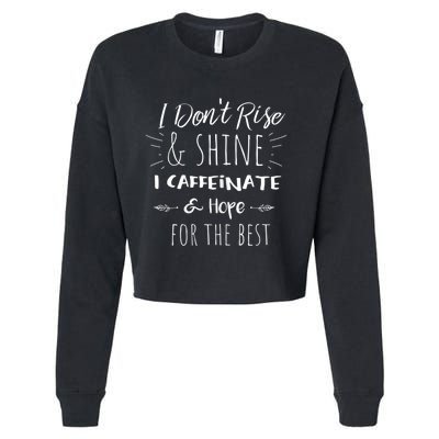 Womens Funny Coffee, Coffee Lover Saying Gift For Her Mom Wine Cropped Pullover Crew