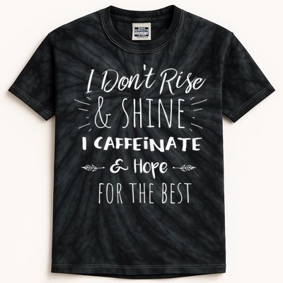 Womens Funny Coffee, Coffee Lover Saying Gift For Her Mom Wine Kids Tie-Dye T-Shirt