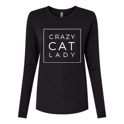 Wo Funny Crazy Cat Lady Gift, Cute Cat Lover Cozy Womens Cotton Relaxed Long Sleeve T-Shirt