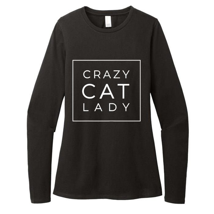 Wo Funny Crazy Cat Lady Gift, Cute Cat Lover Cozy Womens CVC Long Sleeve Shirt