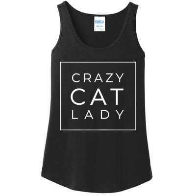 Wo Funny Crazy Cat Lady Gift, Cute Cat Lover Cozy Ladies Essential Tank