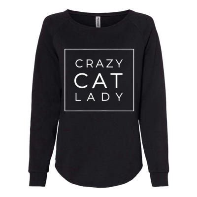 Wo Funny Crazy Cat Lady Gift, Cute Cat Lover Cozy Womens California Wash Sweatshirt