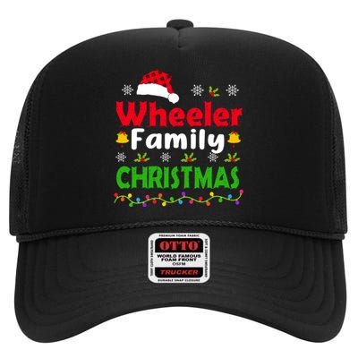 Wheeler Family Christmas Matching Funny Xmas High Crown Mesh Back Trucker Hat