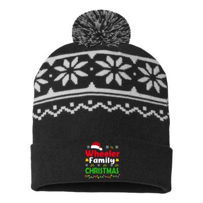 Wheeler Family Christmas Matching Funny Xmas USA-Made Snowflake Beanie