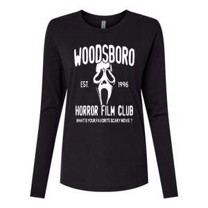 Woodsboro Film Club Scream Movie Womens Cotton Relaxed Long Sleeve T-Shirt