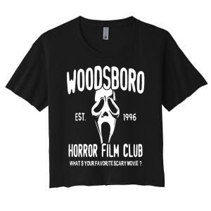 Woodsboro Film Club Scream Movie Women's Crop Top Tee