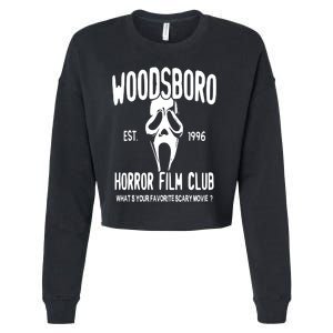 Woodsboro Film Club Scream Movie Cropped Pullover Crew