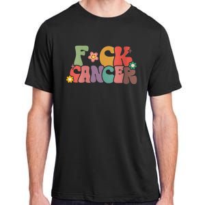 Wo Fuck Cancer Groovy Retro Adult ChromaSoft Performance T-Shirt