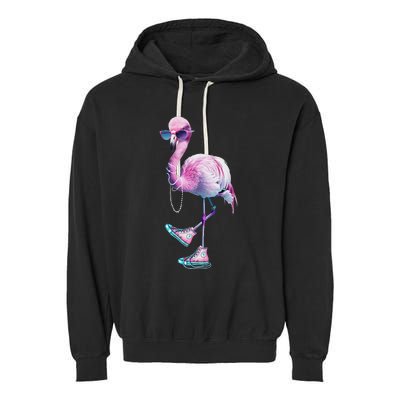 Women Flamingo Chucks And Pearls Funny Voting 2024 Garment-Dyed Fleece Hoodie