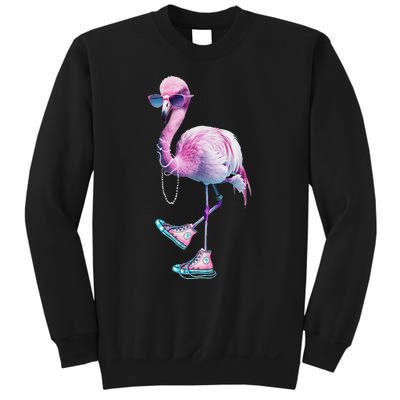 Women Flamingo Chucks And Pearls Funny Voting 2024 Sweatshirt