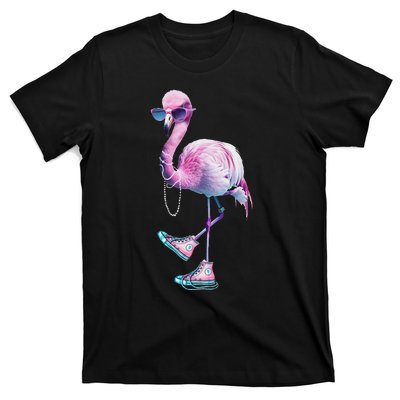 Women Flamingo Chucks And Pearls Funny Voting 2024 T-Shirt