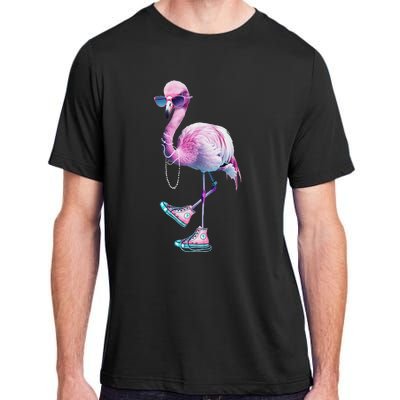 Women Flamingo Chucks And Pearls Funny Voting 2024 Adult ChromaSoft Performance T-Shirt