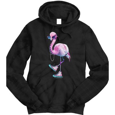 Women Flamingo Chucks And Pearls Funny Voting 2024 Tie Dye Hoodie