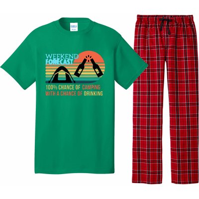 Weekend Forecast Camping With A Chance Of Drinking Pajama Set