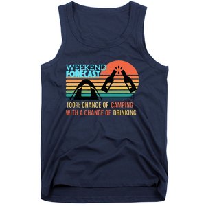 Weekend Forecast Camping With A Chance Of Drinking Tank Top